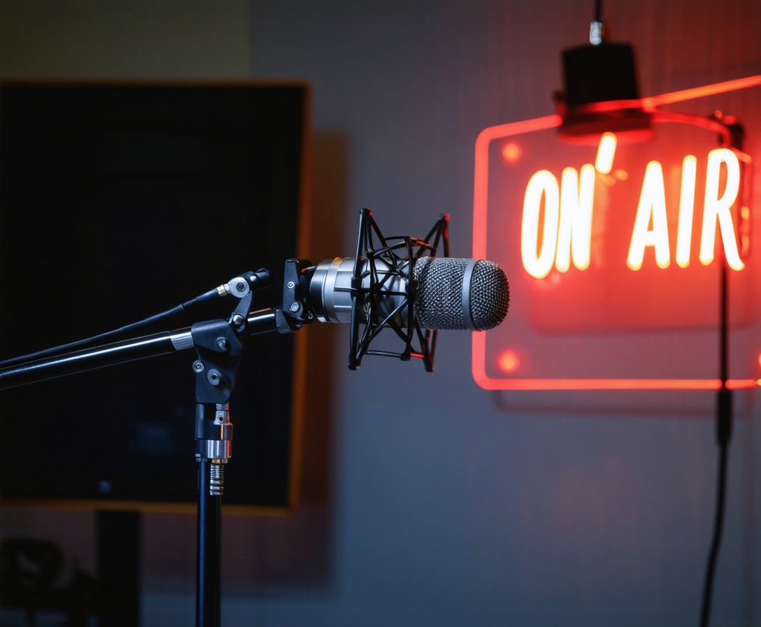 Профессиональный микрофон в студии